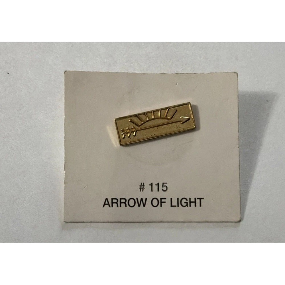 Arrow Of Light Parent Ribbon Pin Cub Scouts Boy Scouts Of America Gold Tone #115